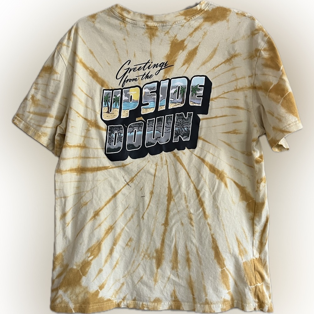 Stranger Things Greetings from the Upside Down Tie Dye T-shirt, YS 20